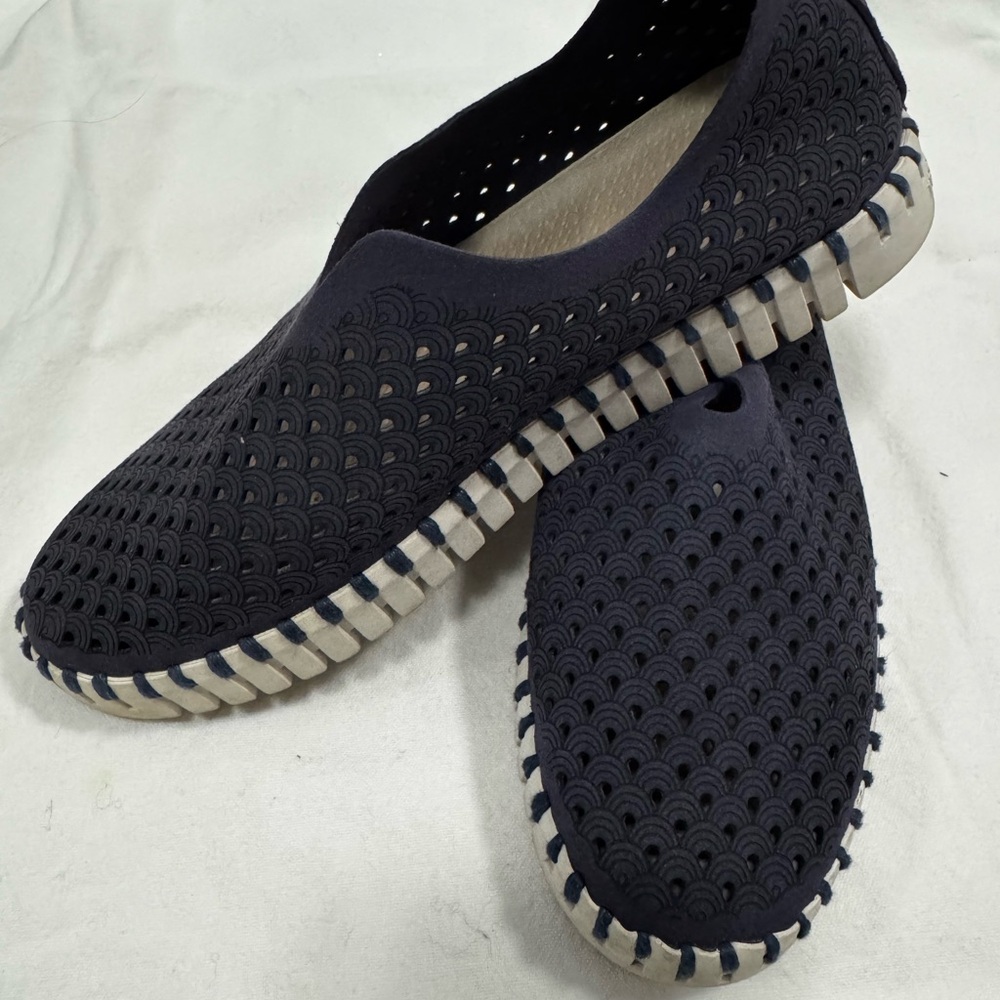 Ilse Jacobsen Navy Slip-On Comfort Shoes